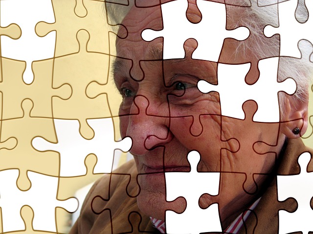 The old man's face in the puzzle