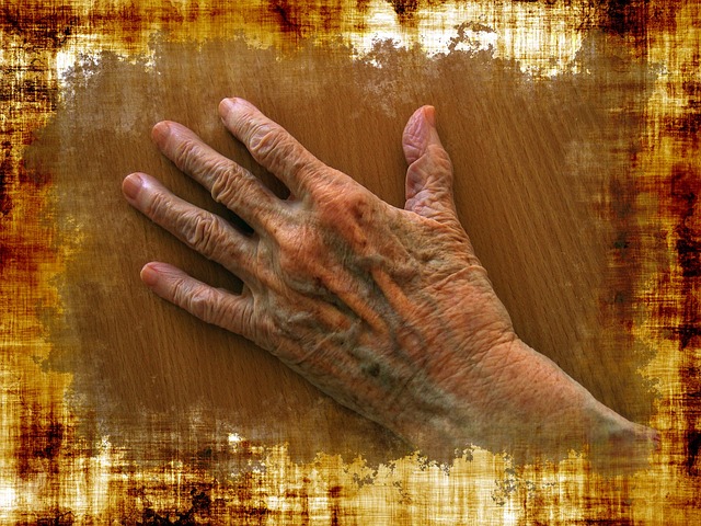 a sick old man's hand